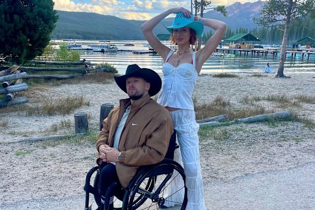Chantelle Otten with partner Dylan Alcott.