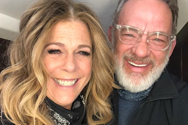 Tom Hanks and Rita Wilson on Valentine's Day in 2022.