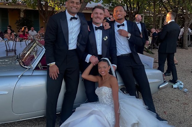 Angus Crichton shares photos from his wedding to partner Chloe