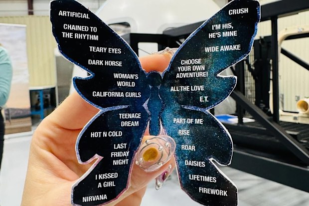Katy Perry reveals exactly what was written on butterfly used in 'cringe' space stunt