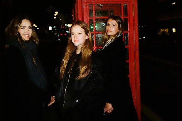 Jessica Alba and daughters Haven Garner and Honor Marie take a trip to London for Spring Break