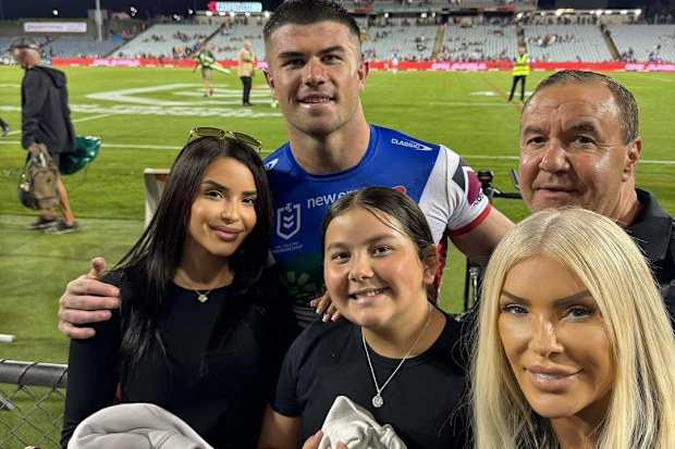 Kayla Fenech with her partner Bradman Best and her parents