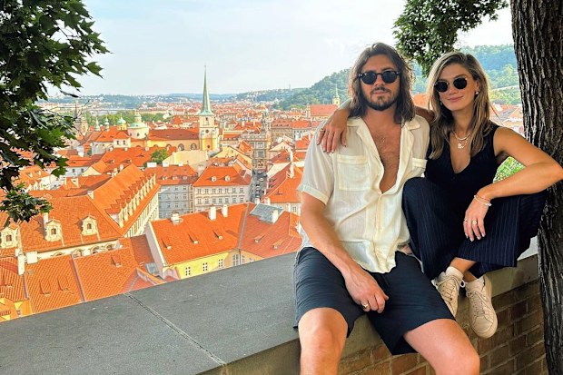 Delta Goodrem and Matthew Copley in Prague