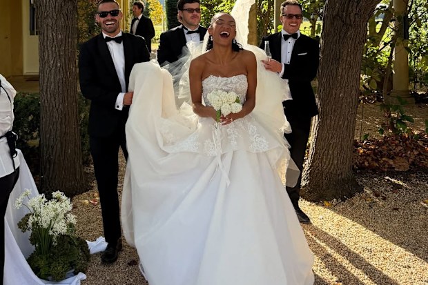 Angus Crichton shares photos from his wedding to partner Chloe
