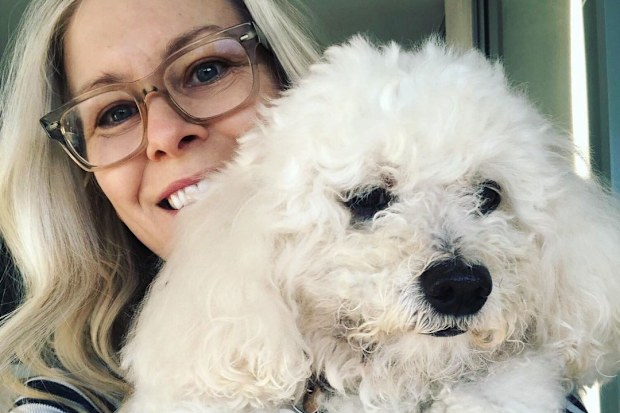Sami Lukis with her dog