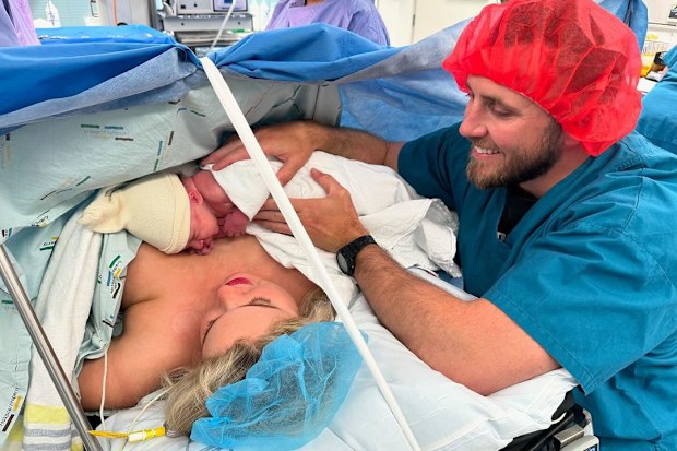 Kurt Capewell and his fiancee Skye have welcomed their first child