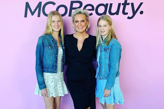 MCoBeauty founder Shelley Sullivan with her two daughters.