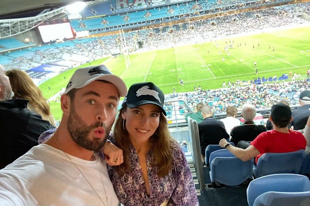 Russell Crowe, Chris Hemsworth, Elsa Pataky, Sydney harbour cruise