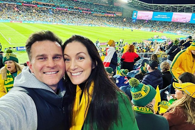 David Campbell and his wife Lisa are among the crowd at the big game