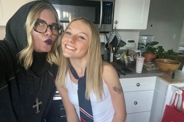 Nicole Eggert and her daughter