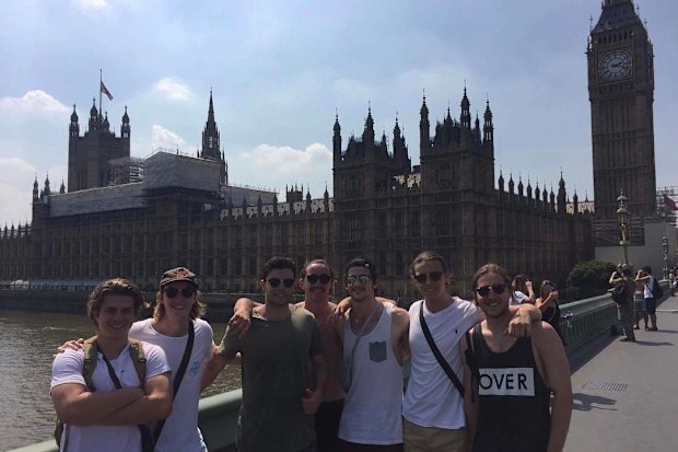Jackson Harding touched down in London but soon felt unwell.