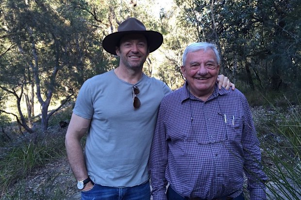 Hugh Jackman and his father, Christopher John Jackman.