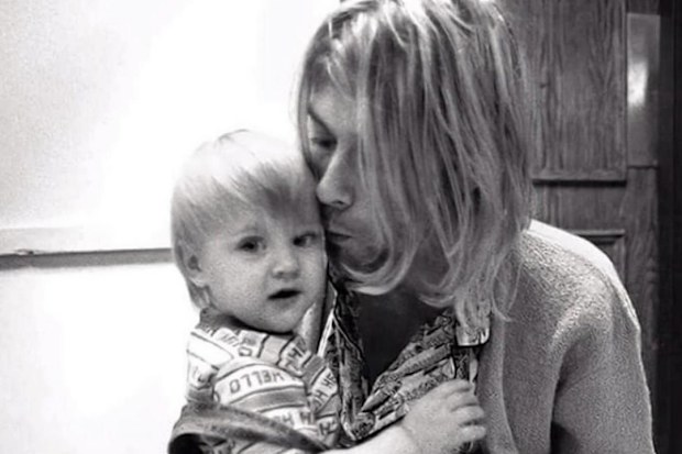 Frances Bean Cobain and Kurt Cobain 