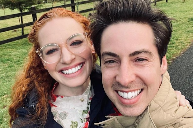 Emma Watkins with her husband Oliver Brian.