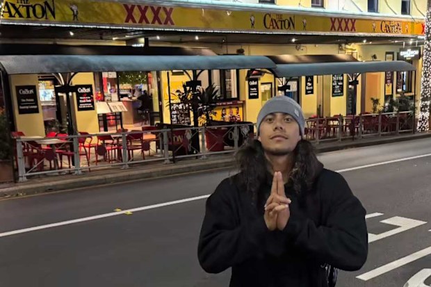 Jarome Luai posted this photo to instagram outside the iconic Caxton Hotel after the State of Origin decider.