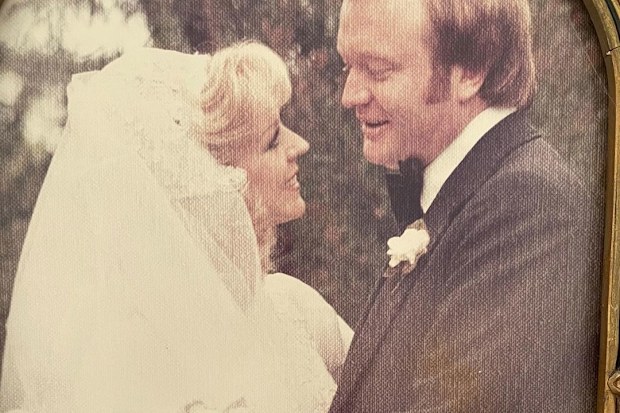 Patti and Bert Newton on their wedding day in 1974.