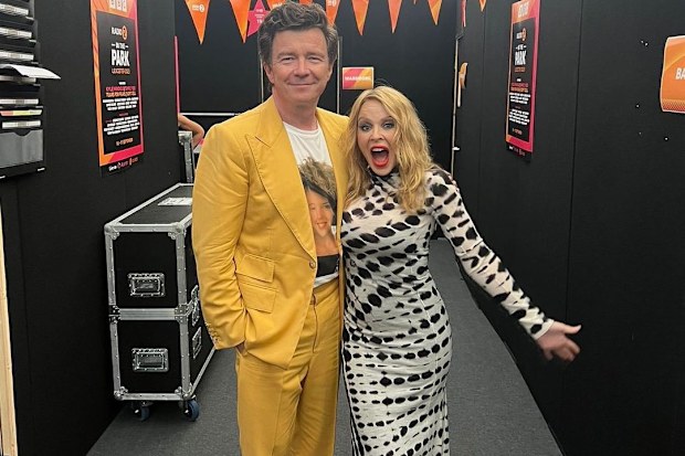 Rick Astley and Kylie Minogue