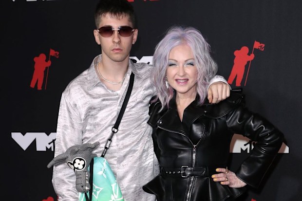 Cyndi Lauper and her son Dex.