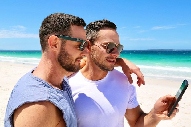 Darren Palmer and husband, Olivier.