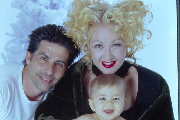 Cyndi Lauper with her husband David Thornton and son Dex Lauper. 