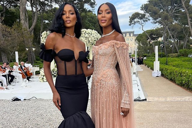 Naomi Campbell at Umar Kamani's wedding in the South of France.