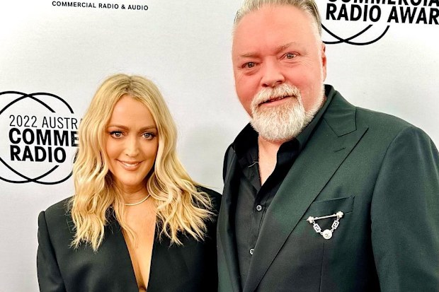 Kyle Sandilands and Jackie O at the 2022 Australian Commercial Radio Awards.