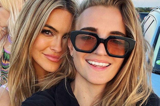 Singer G Flip with partner Chrishell Stause from Netflix series Selling Sunset.