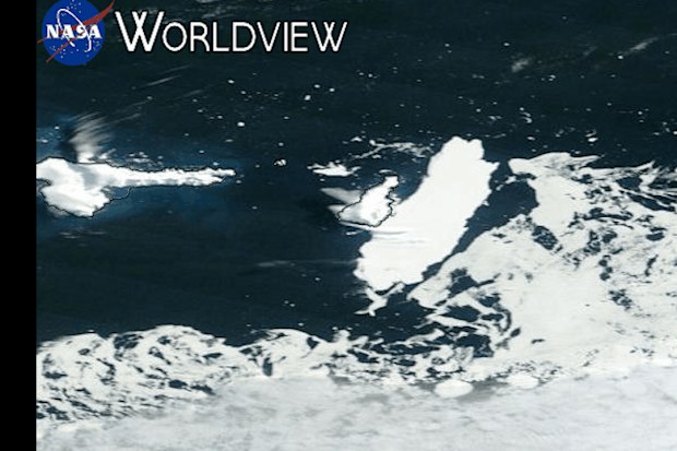 An iceberg has crashed into and bounced off Clarence Island near Antarctica.