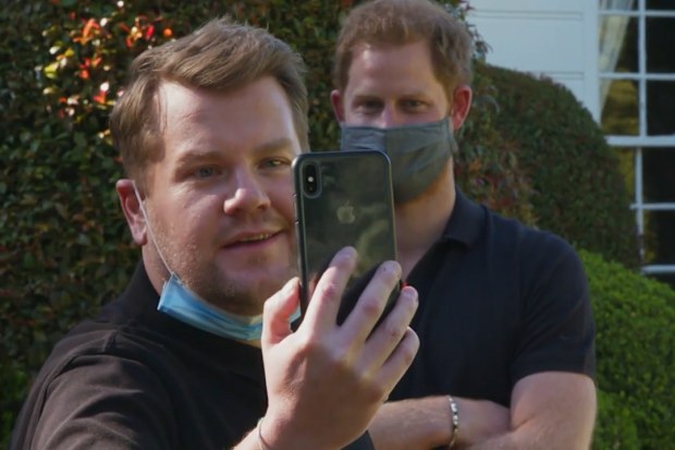 James COrden and Prince Harry