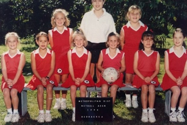 Sylvia Jeffreys in netball uniform 1994