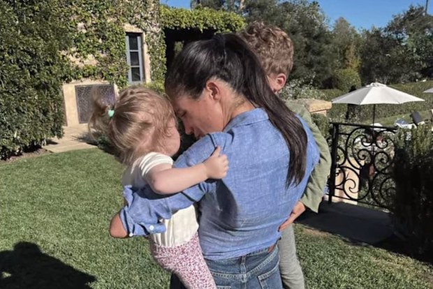 Meghan Markle with daughter Lilibet and son Archie in episode five of Netflix docuseries Harry & Meghan.