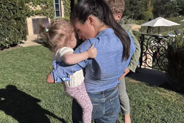 Meghan Markle with daughter Lilibet and son Archie in episode five of Netflix docuseries Harry & Meghan.