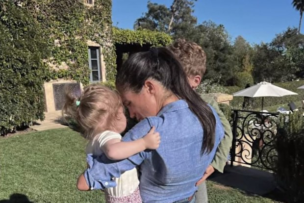 Meghan Markle with daughter Lilibet and son Archie in episode five of Netflix docuseries Harry & Meghan.