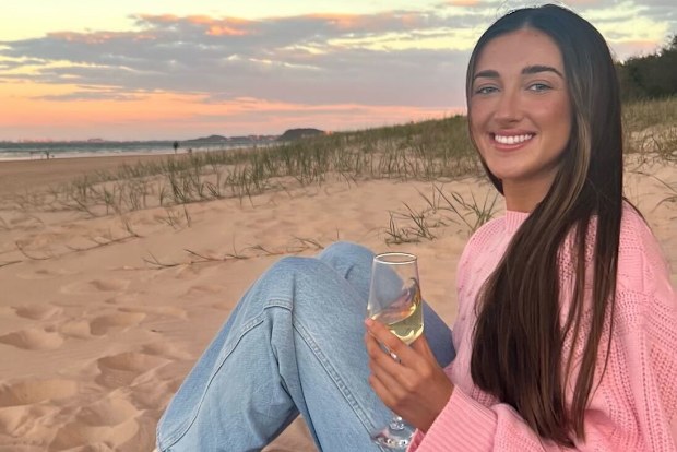 Maisie Clarke at the beach.