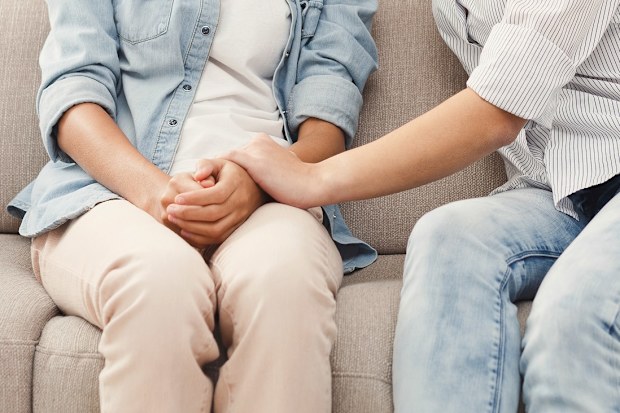 Women sitting on lounge