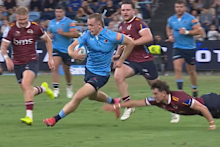 Max Jorgensen skins Jock Campbell.