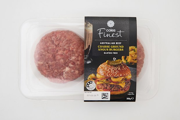 Coles Finest Coarse Ground Angus Burgers