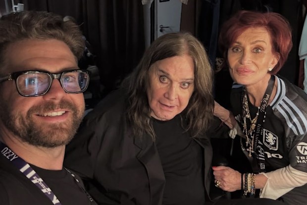 Jack Osbourne, Ozzy and Sharon Osbourne.