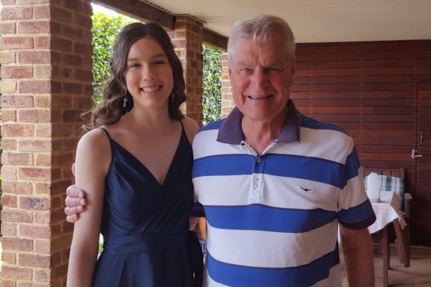Chloe van Ommen with her grandfather before he passed.