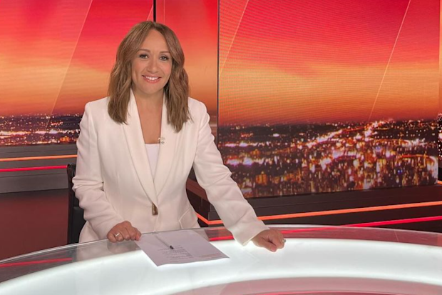 Dimity Clancey, pictured while presenting A Current Affair in December 2023.