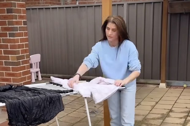 Anita Birges showing how to wash puffer jackets