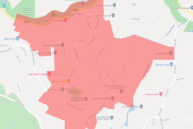 yarra valley water warning Kallista The Patch