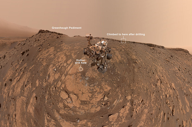 This selfie was taken by NASA's Curiosity Mars rover on Feb. 26, 2020 (the 2,687th Martian day, or sol, of the mission). 