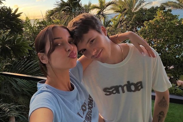Cruz Beckham and jackie apostel.