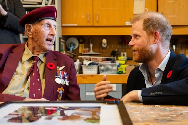 Prince Harry, the Duke of Sussex, at the Veterans Centre at Sunnybrook Health Sciences Centre in Toronto, during his visit to Canada on November 6, 2025.