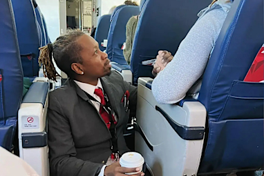 How do you deal with nervous passengers on long-haul flights?