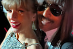 Taylor Swift and Kellindo Parker at the after party of the 2025 Grammys