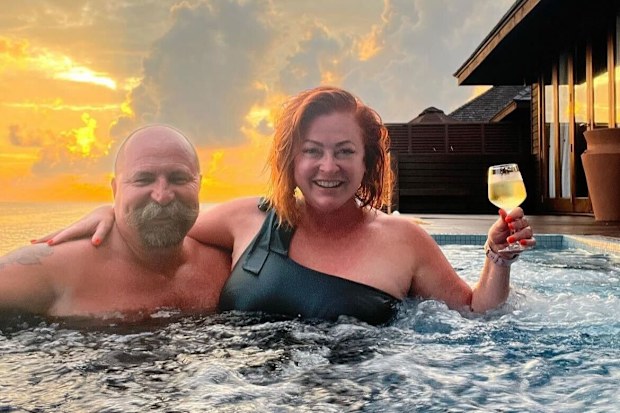 Shelly Horton in the Maldives.