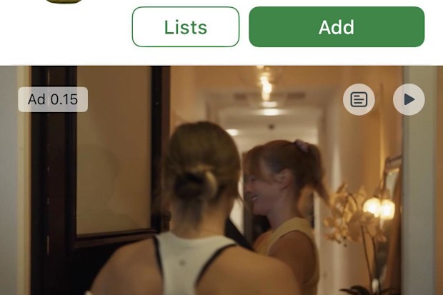 Woolworths ad in app