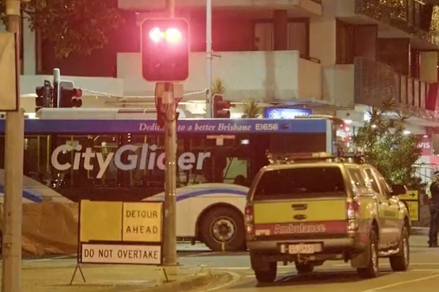 A man has died after being hit by a bus in South Brisbane overnight. 